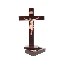 Load image into Gallery viewer, Standing Rosary Case Crucifix