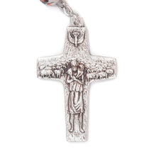 Load image into Gallery viewer, St. John Bosco & Mt. Carmel Clear Glass Rosary