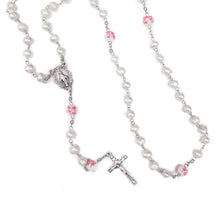 Load image into Gallery viewer, Our Lady of the Miraculous Medal Fresh Water Pearl Rosary (Medium)