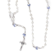 Load image into Gallery viewer, Don Bosco & Mt. Carmel Fresh Water Pearl Rosary (Small)