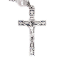 Load image into Gallery viewer, Sacred Heart of Jesus & Fatima Fresh Water Pearl Rosary (Big)