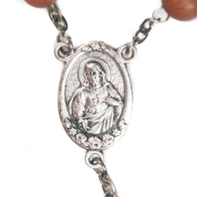 Load image into Gallery viewer, Sacred Heart of Jesus & Fatima Rose Wood Rosary (Medium)