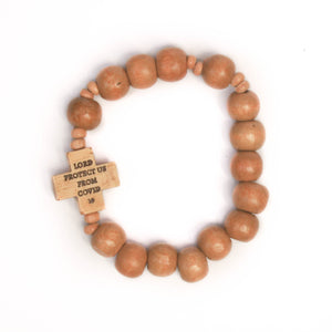 "Protect Us From COVID-19" Rosary Bracelet (10mm)