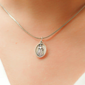 18" Divine Mercy & Madonna Necklace