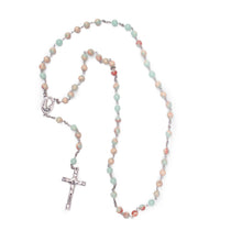 Load image into Gallery viewer, Sacred Heart &amp; Fatima Blue Apatite Rosary
