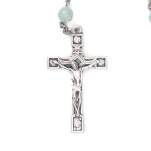 Load image into Gallery viewer, Sacred Heart &amp; Fatima Blue Apatite Rosary
