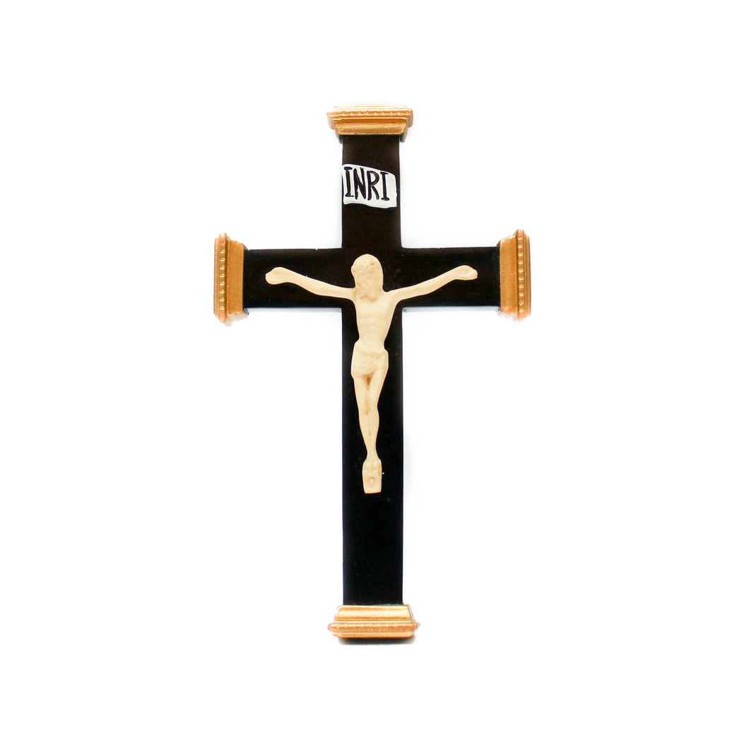 6” Gold Edge Hanging Crucifix