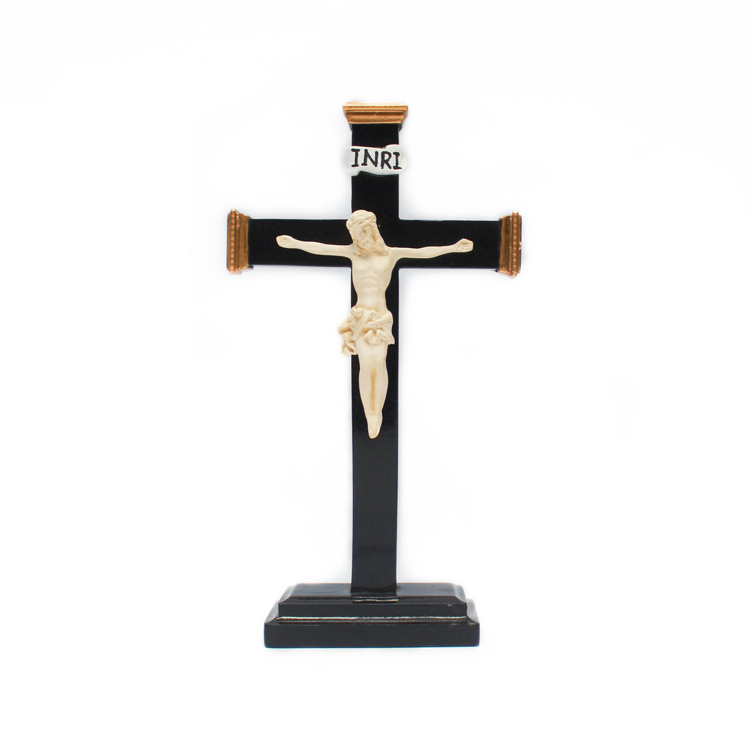 Big Gold Edge Standing Crucifix