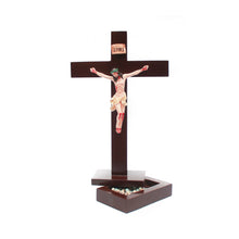 Load image into Gallery viewer, Standing Rosary Case Crucifix
