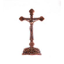 Load image into Gallery viewer, Bronze Antique Standing Budded Crucifix
