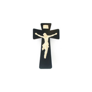 8" Flared Crucifix (Brown/Black)