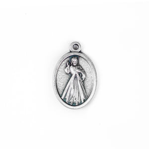 18" Divine Mercy & Madonna Necklace