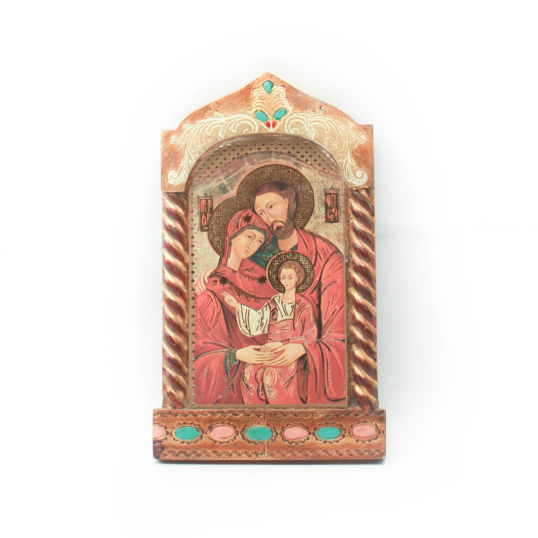 Holy Family Plaque with 2 Pillars