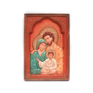 Holy Family Handpainted Plaque