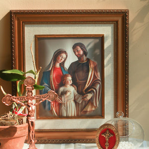 Framed Holy Family on Cloth