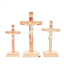 Load image into Gallery viewer, Wooden Crucifix with Stand
