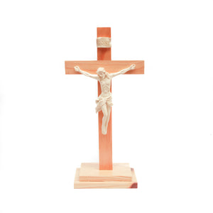 Wooden Crucifix with Stand