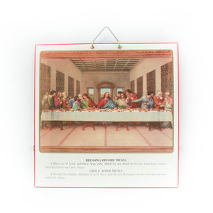 Laminated Last Supper Image with Prayer Poster