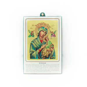 Laminated Mother of Perpetual Help Image with Prayer Poster