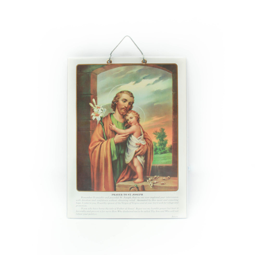 Laminated St. Joseph Image with Prayer Poster