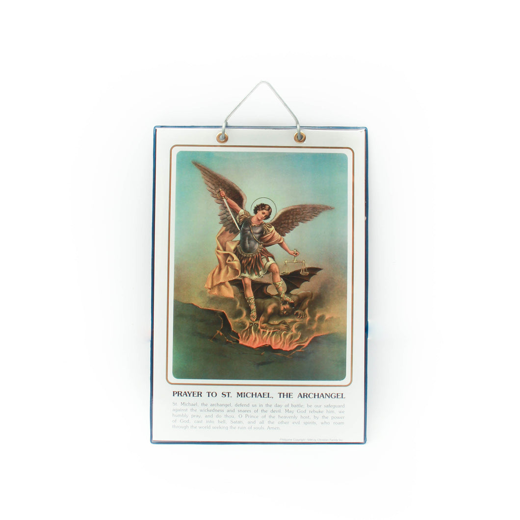 Laminated St. Michael Image with Prayer Poster