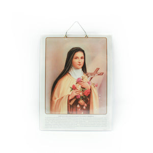 Laminated Saint Therese Image with Prayer Poster