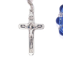 Load image into Gallery viewer, Our Lady of the Miraculous Medal Light Blue Glass Rosary
