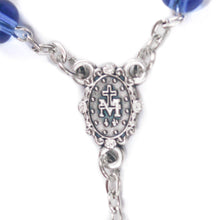 Load image into Gallery viewer, Our Lady of the Miraculous Medal Light Blue Glass Rosary
