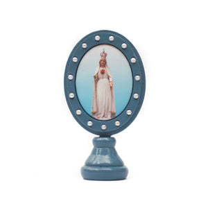 Our Lady of Fatima Oval Table Decor (Blue)
