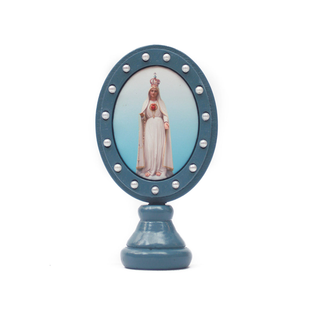 Our Lady of Fatima Oval Table Decor (Blue)