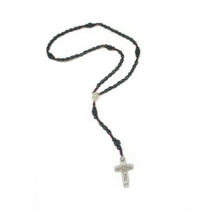 Pope Francis Cross Knotted Rosary