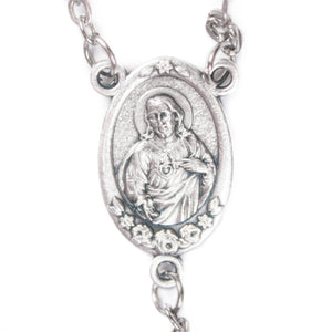 Sacred Heart of Jesus & Fatima Fresh Water Pearl Rosary (Big)