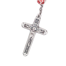 Load image into Gallery viewer, Sacred Heart of Jesus &amp; Mt. Carmel Red Coral Stone Rosary
