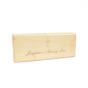 Wooden Rosary Collection Box - Hinged