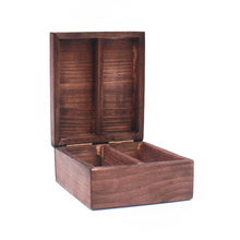 Load image into Gallery viewer, Hinged Wooden Dual Rosary Box
