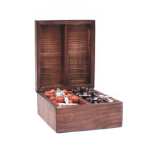 Load image into Gallery viewer, Hinged Wooden Dual Rosary Box
