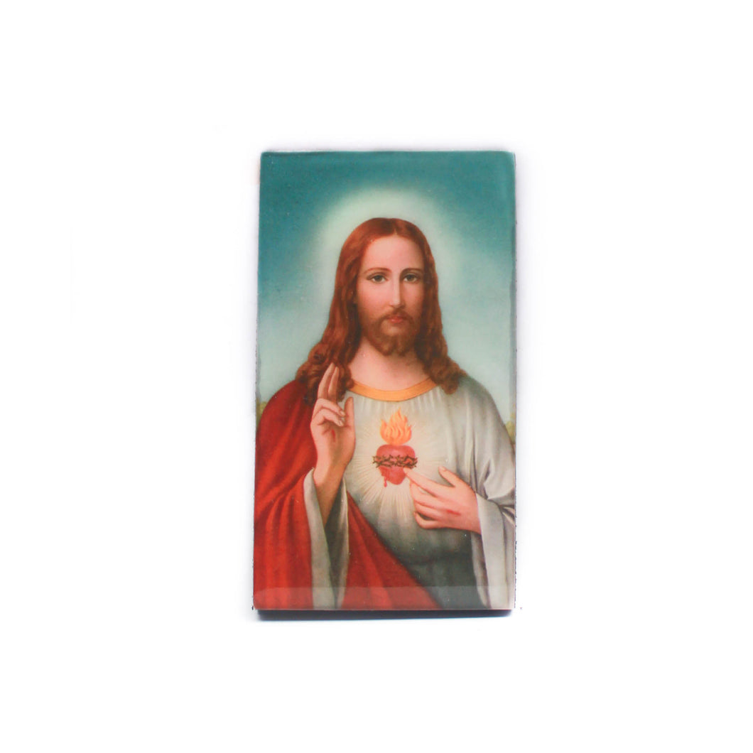 Sacred Heart of Jesus Plaque in Resin