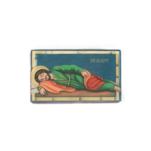 Sleeping Saint Joseph Plaque in Resin