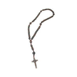 St. Benedict Knotted Kamagong Rosary (Small)