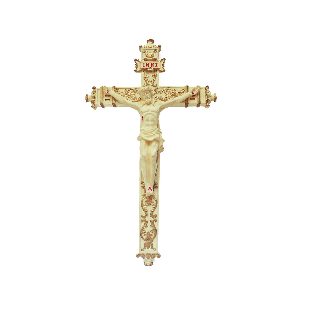 Gold-Detailed Ivory Crucifix