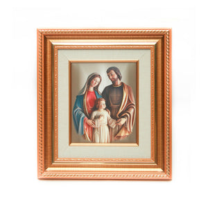 Framed Holy Family on Cloth